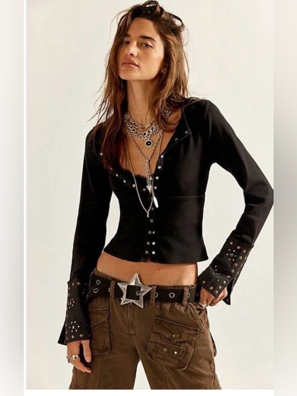 We The Free Night Belle Cuff Top